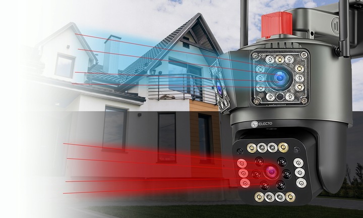 KAMERA WIFI IP SMART OBROTOWA FULL HD ZEWNĘTRZNA POTRÓJNA ZOOM MONITORING