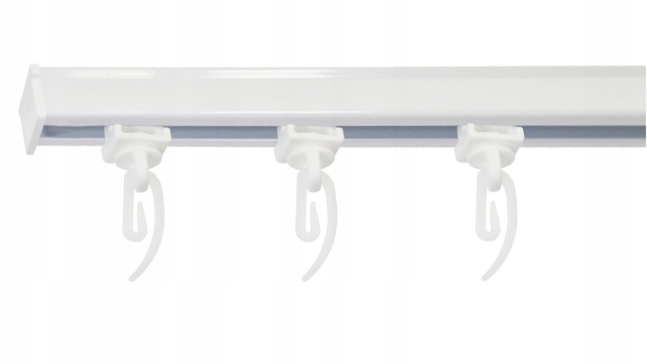 Karnisz sufitowy pojedynczy SZYNA SUFITOWA ALUMINIOWA biała żabki 250 cm