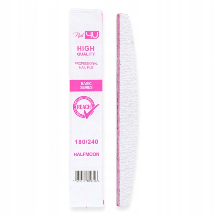 Pilnik do paznokci NAIL4U Łódka Gradacja 180/240 Zestaw 25 sztuk