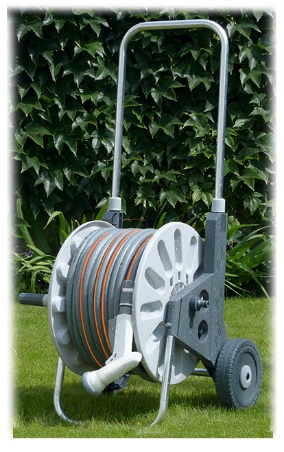 WÓZEK ALU WĄŻ OGRODOWY 4-WARSTWOWY 1/2 50 METRÓW BEST POLSKA ZRASZACZ