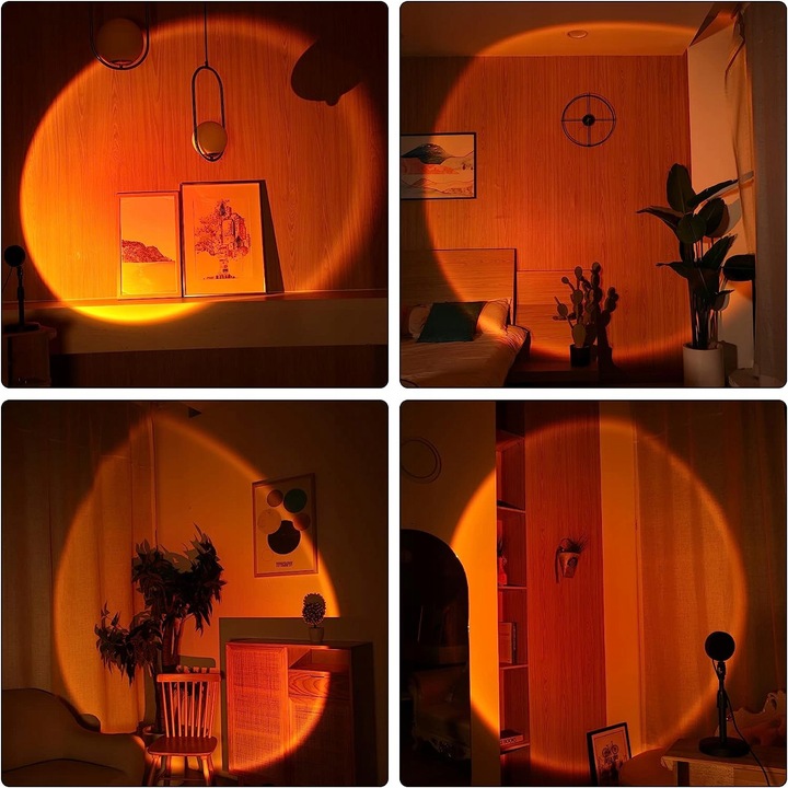 LAMPA NASTROJOWA PROJEKTOR IMITACJA ZACHODU SŁOŃCA