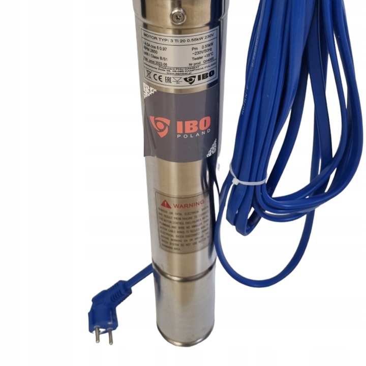 Pompa głębinowa IBO 3" 3TI20 550W 3000 l/h + kabel