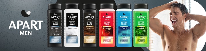 APART Żel pod Prysznic Męski 3w1, 4w1 Ciało, Twarz, Włosy, Broda 5 x 500ml