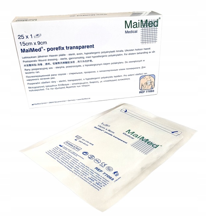 OPATRUNEK NA RANY JAŁOWY HYPOALERGICZNY Z WKŁADEM CHŁONNYM 15X9cm 25szt