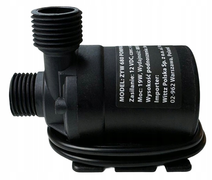 Pompa obiegowa DC 12V 800l/h ZYW680 1/2"