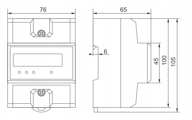 Licznik ZUŻYCIA ENERGII PRĄDU 3-Fazowy 80A WZE-3 F&F