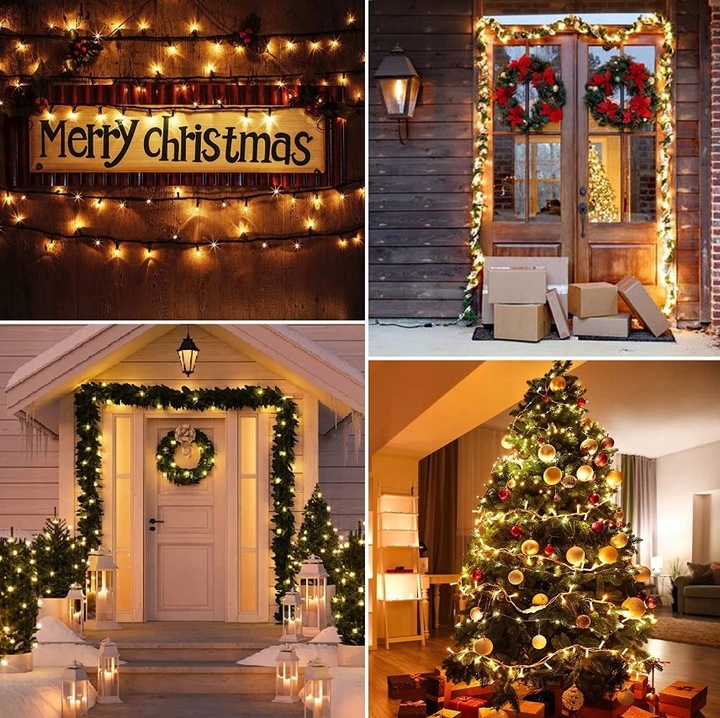 LAMPKI CHOINKOWE 500 LED ZEW/WEW BIAŁE CIEPŁE Oświetlenie Świąteczne