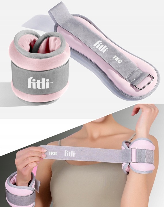 OBCIĄŻNIKI NA KOSTKI RĘCE 1 KG CIEŻARKI NA NOGI NADGARSTKI 2x 1KG