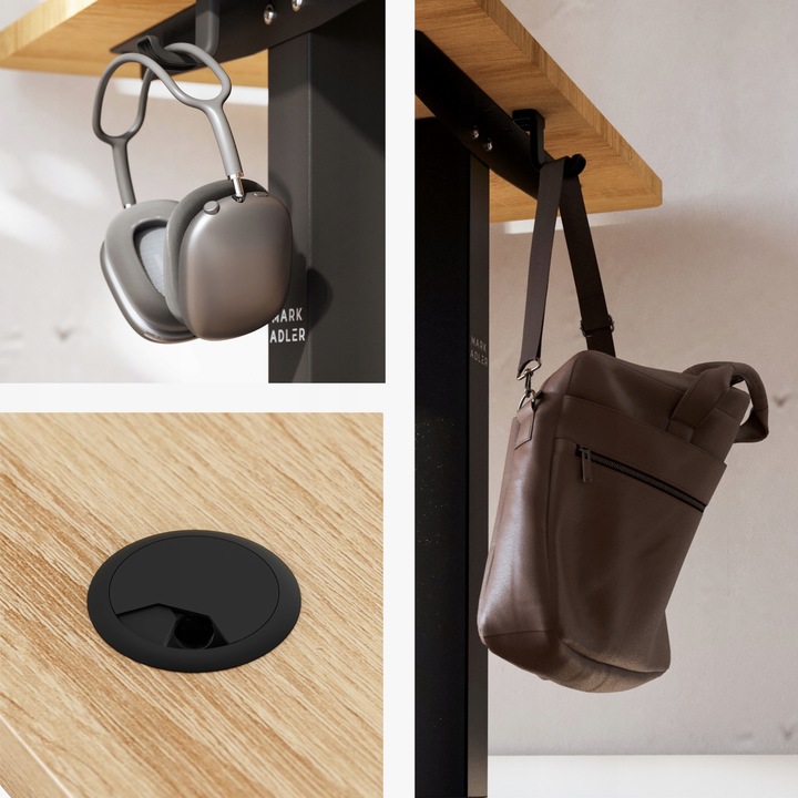 Biurko regulowane elektryczne MARK ADLER drewno dąb komputerowe 120x60