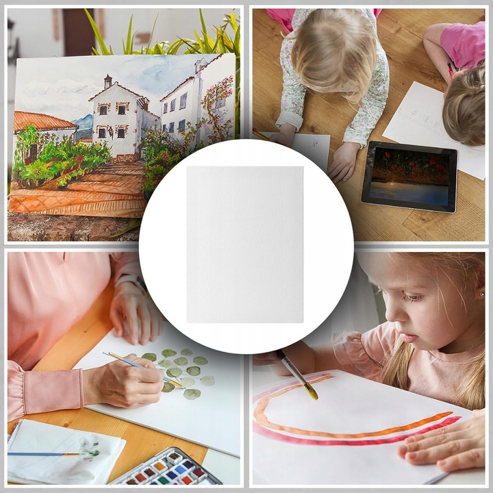 PŁÓTNO MALARSKIE DO MALOWANIA PODOBRAZIE BAWEŁNIANE 10szt 30x40 cm zestaw