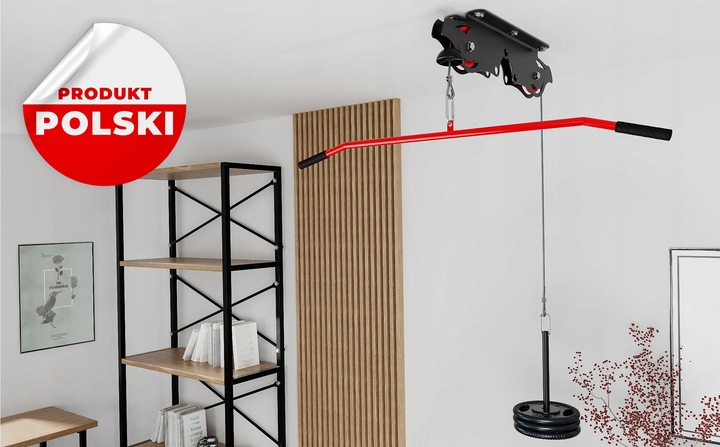 Wyciąg treningowy atlas górny+drążek do ćwiczeń sufitowy 120KG KSH013