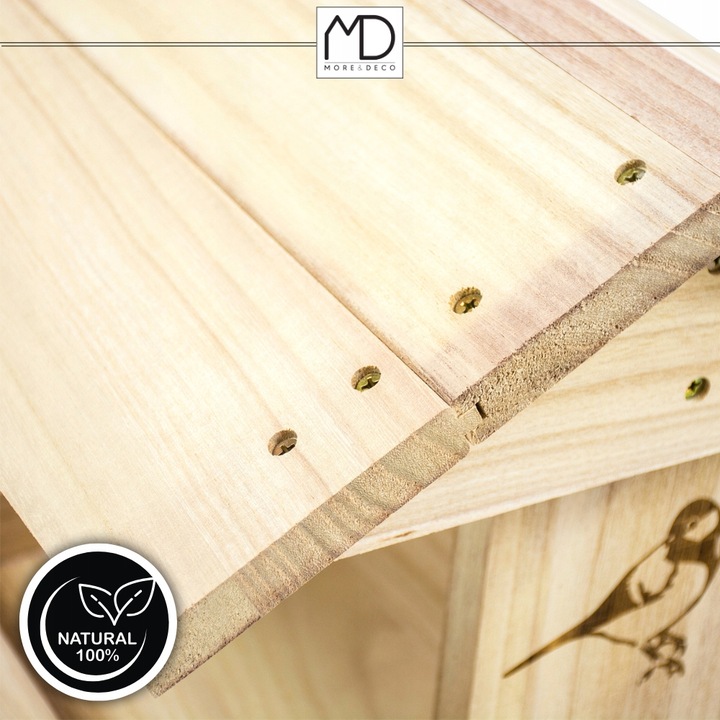 Karmnik dla ptaków domek budka DIY eko drewno ogrodowy solidny na zimę