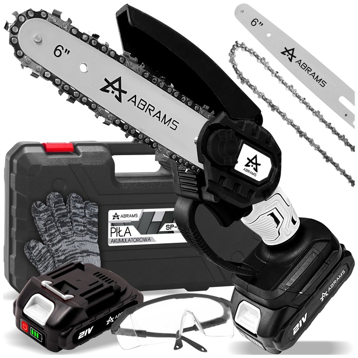 PIŁA ŁAŃCUCHOWA AKUMULATOROWA PILARKA OGRODOWA DO DRZEWA 6 CALI 2 X
