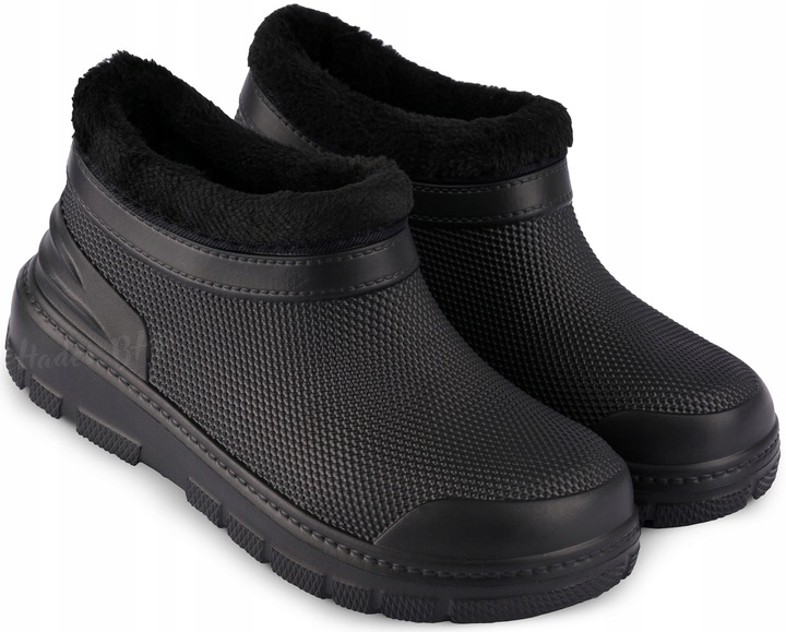 KALOSZE OCIEPLANE damskie krótkie piankowe zimowe lekkie chodaki EVA