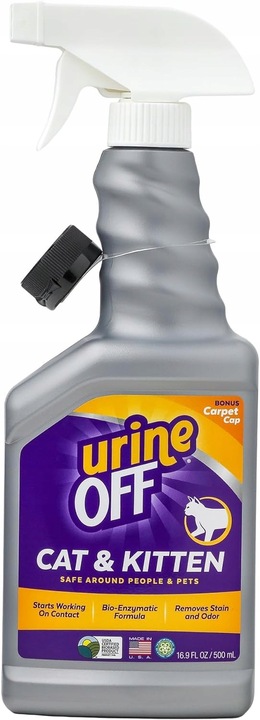 urine OFF CAT / Spray usuwający mocz kotów, neutralizator zapachów / 500 ml