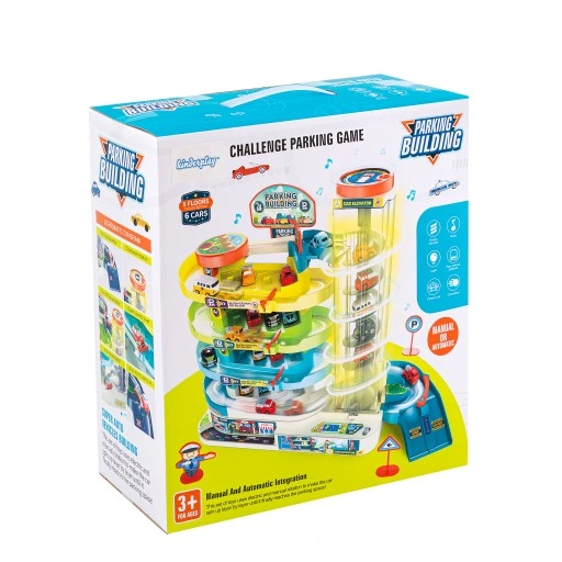 PARKING GARAŻ SAMOCHODOWY Z WINDĄ ZE ŚWIATŁEM I DŹWIĘKIEM AUTA ZAKRĘCONY