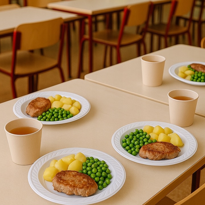 TALERZE TACKI PLASTIKOWE OBIADOWE BIAŁE 22 cm 100 sztuk