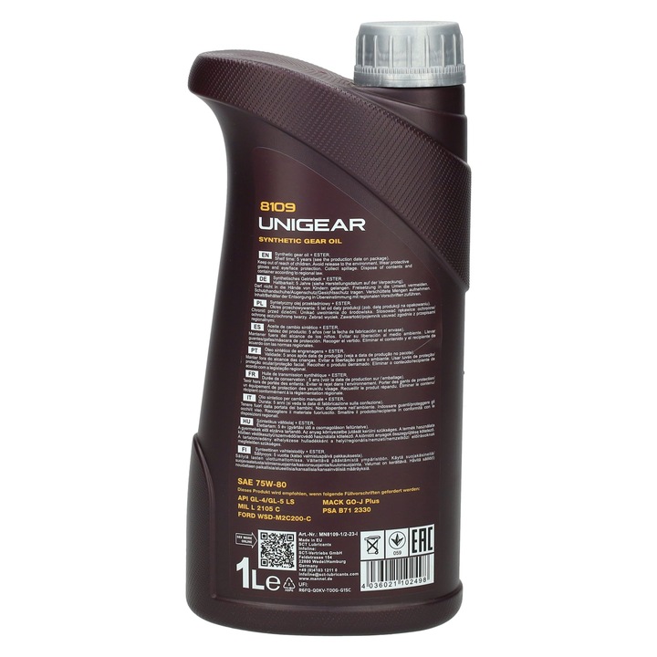 Olej Przekładniowy 8109 Mannol Unigear GL4/GL5 75w80 1L