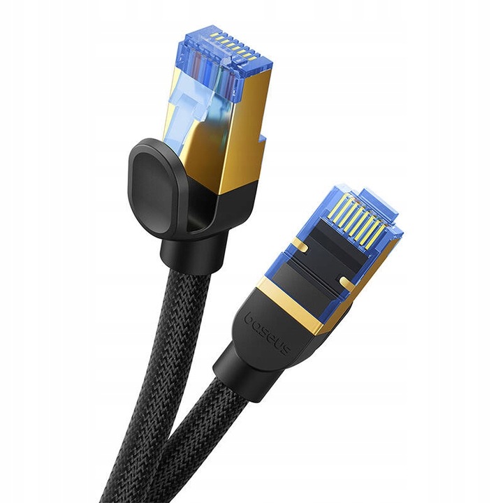KABEL SIECIOWY BASEUS ETHERNET RJ45 KAT.7 10GBPS 20M CZARNY W OPLOCIE