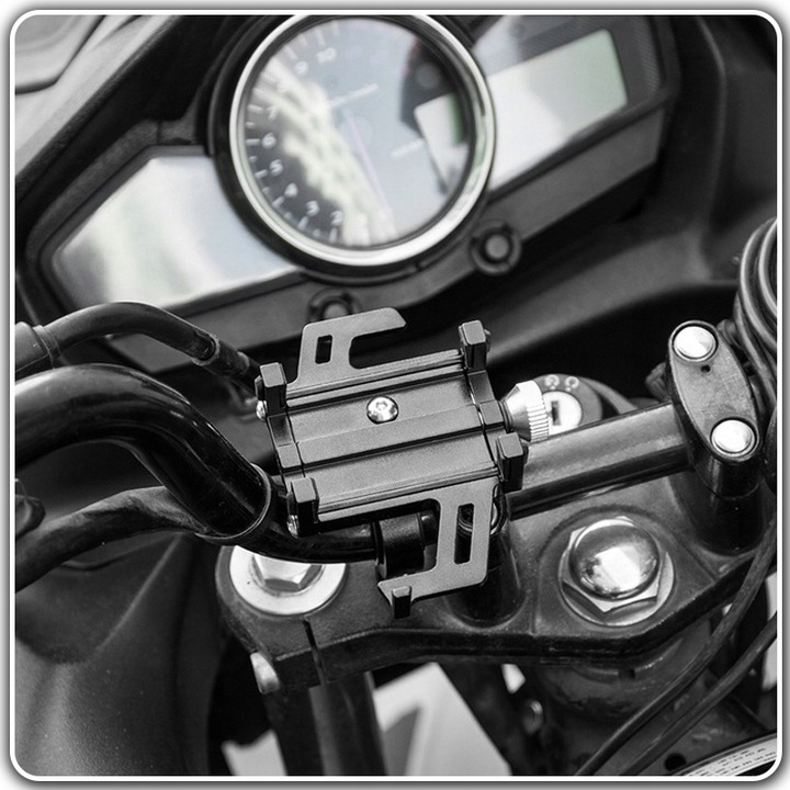 UCHWYT ROWEROWY NA TELEFON MONTOWANY NA KIEROWNICĘ ROWERU ALUMINIOWY