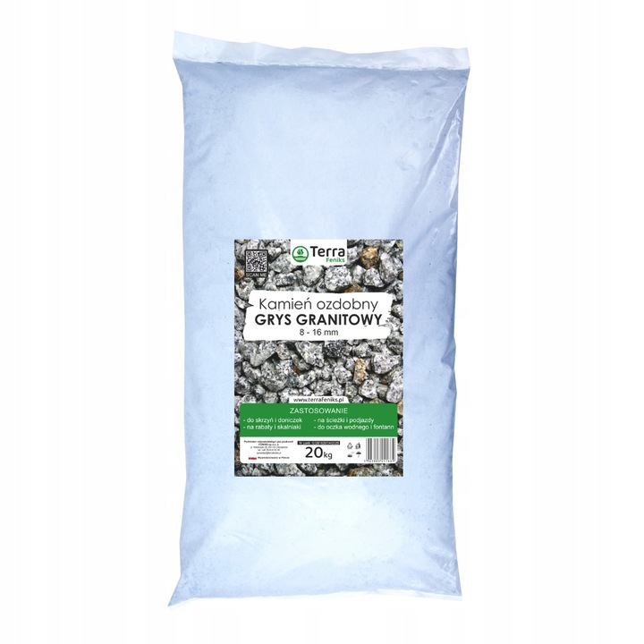TERRA 20kg Grys Granitowy 8-16 mm (dalmatyńczyk), Kamień ozdobny