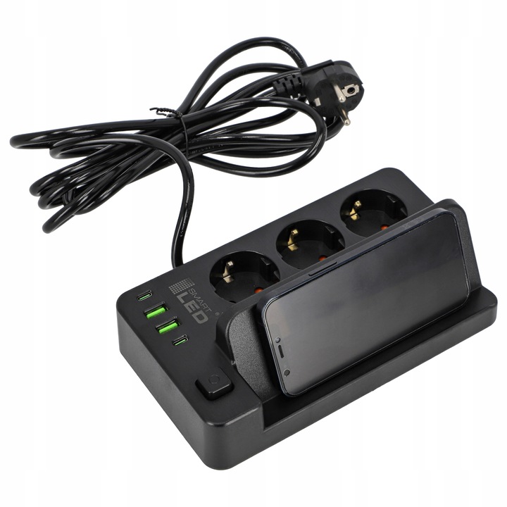 Przedłużacz Listwa Zasilająca Sieciowa 3m 3x 230V Ładowarka USB