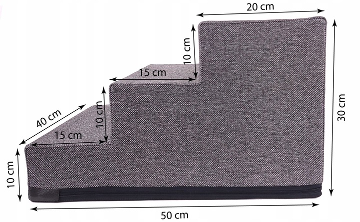 SCHODY DLA PSA 30cm 3 STOPNIE POSZERZONE 40CM