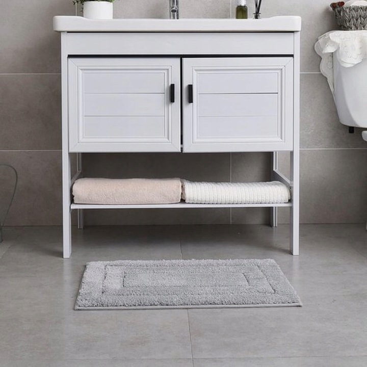 Dywanik Łazienkowy Chłonny z Mikrofibry Antypoślizgowy 80x50 cm