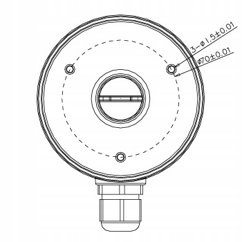 Puszka HIKVISION uchwyt DS-1280ZJ-XS BLACK czarna adapter do montażu kamer