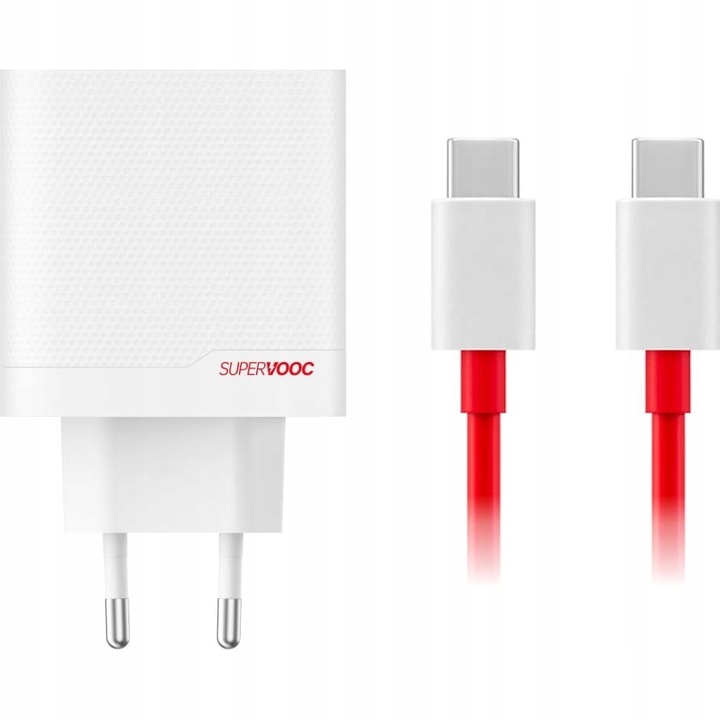 Ładowarka USB-A/USB-C OnePlus, 80W SuperVOOC + kabel 1m, oryginalna, szybka