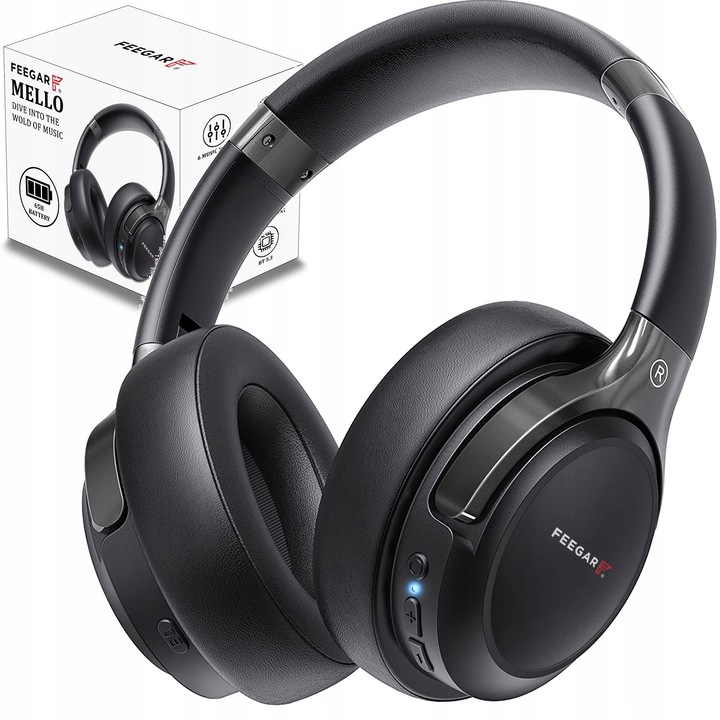 Słuchawki Bezprzewodowe FEEGAR Mello Nauszne 65H Bluetooth 5.3 Mikrofon 6EQ