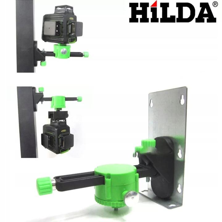 HILDA UCHWYT ŚCIENNY OBROTOWY 360 UNIWERSALNY POZIOMIC LASEROWYCH