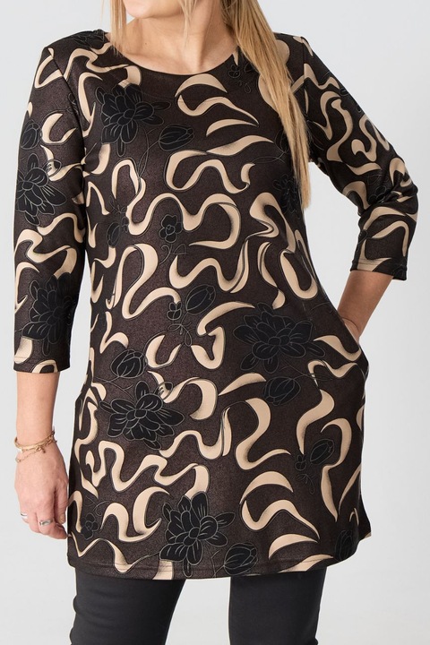Tunika damska elegancka bluzka 3/4 rękaw POLSKI PRODUCENT duże