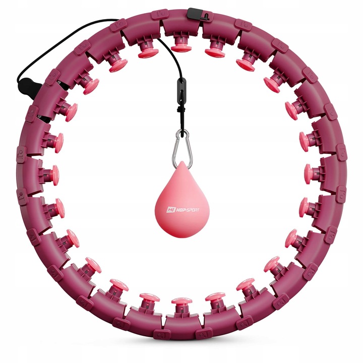 Hula hop odchudzające z wypustkami i obciążeniem regulowane smart