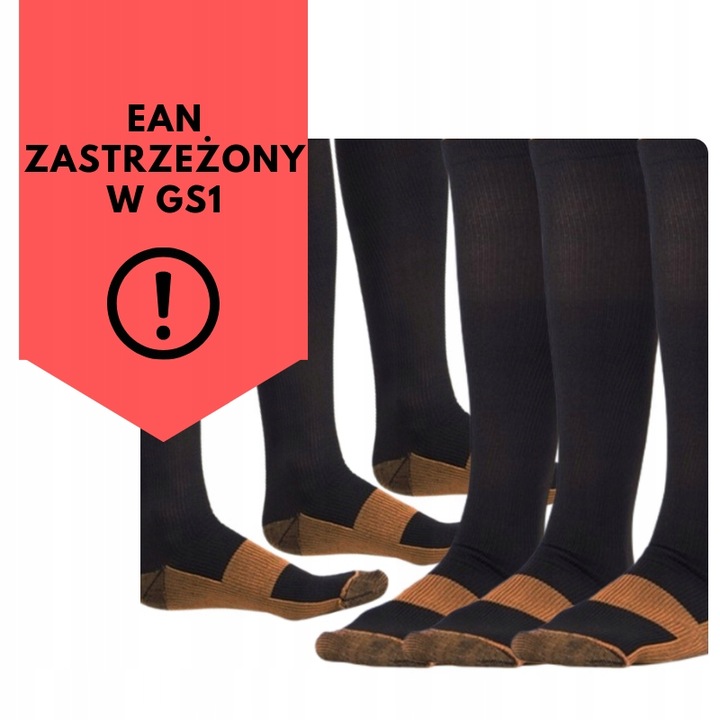 3X PODKOLANÓWKI PRZECIWŻYLAKOWE UCISKOWE NA ŻYLAKI SKARPETY SKARPETKI 39-44