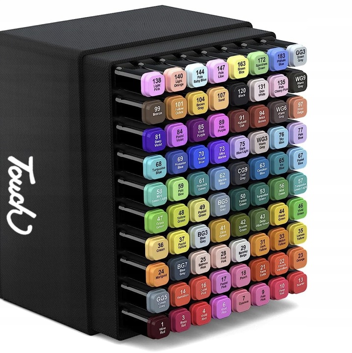 MARKERY ALKOHOLOWE FLAMASTRY MAZAKI PISAKI DWUSTRONNE ZESTAW 80 SZT + TORBA