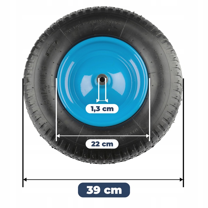 Koło do taczki 6 PR 4.00-8 z dętką BEGRIS