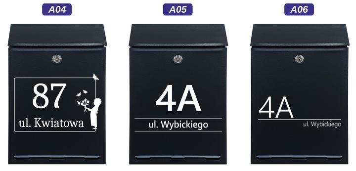 Skrzynka na listy A-4 z Napisem - nadruk UV