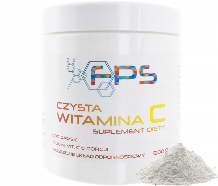 Lewoskrętna Witamina C w proszku 500g FPS