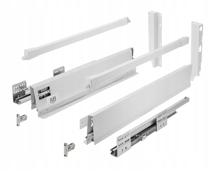 Szuflada GTV MODERN BOX PRO 500 mm wysoka L500 H199 biała cichy domyk