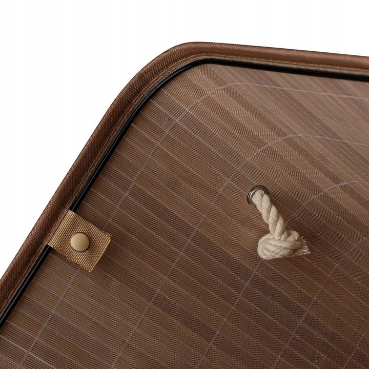 KOSZ na PRANIE Pojemnik na ZABAWKI BAMBUSOWY z POKRYWĄ Tadar 42x32x50 cm