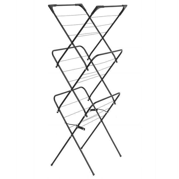 3 POZIOMOWA STOJĄCA SUSZARKA PIONOWA NA PRANIE DO UBRAŃ SKŁADANA WYSOKA