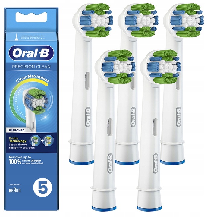 5x ORYGINALNA KOŃCÓWKA ORAL-B PRECISION CLEAN MAXIMIZER EB20 DO