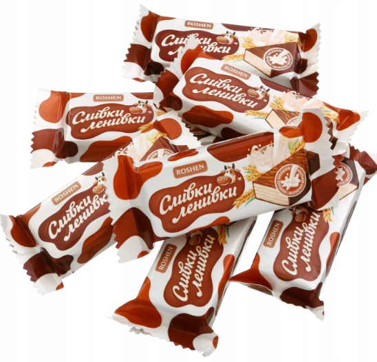 Roshen Wafelki Lazy Cow Batoniki W Czekoladzie Mleczne Kakaowe Wafelek