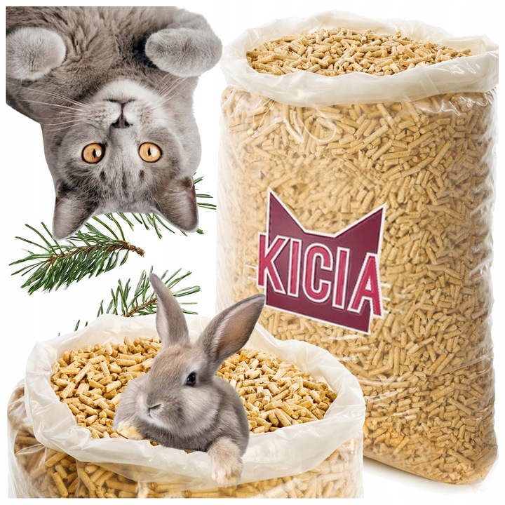 ŻWIREK DREWNIANY JASNY DO KUWETA KLATKA DLA KOTA KRÓLIKA ŚWINKI 10KG