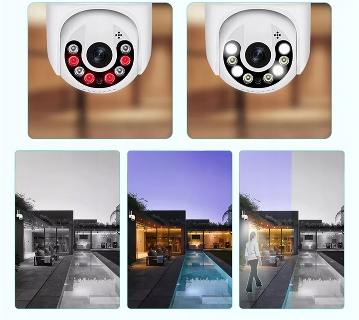 KAMERA ZEWNĘTRZNA IP WiFi OBROTOWA 8 MPX 8 MP 4K IP66 ZOOM 5X DETEKCJA
