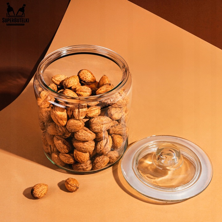 Słoik szklany 4 L pojemnik kuchenny na GRZYBY SUSZONE ŻYWNOŚĆ MĄKĘ KAWĘ