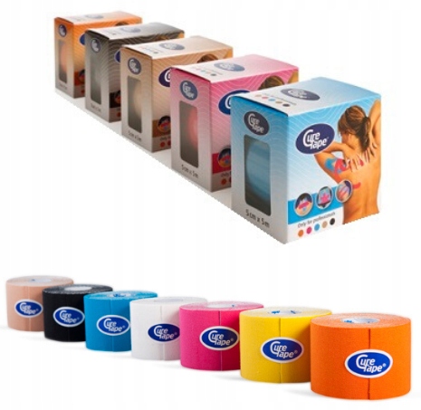 Taśma do kinesiotapingu tejpy CURETAPE CLASSIC do CIAŁA i TWARZY