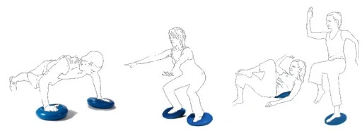 Poduszka sensoryczna do ćwiczeń dysk jeżyk beret q