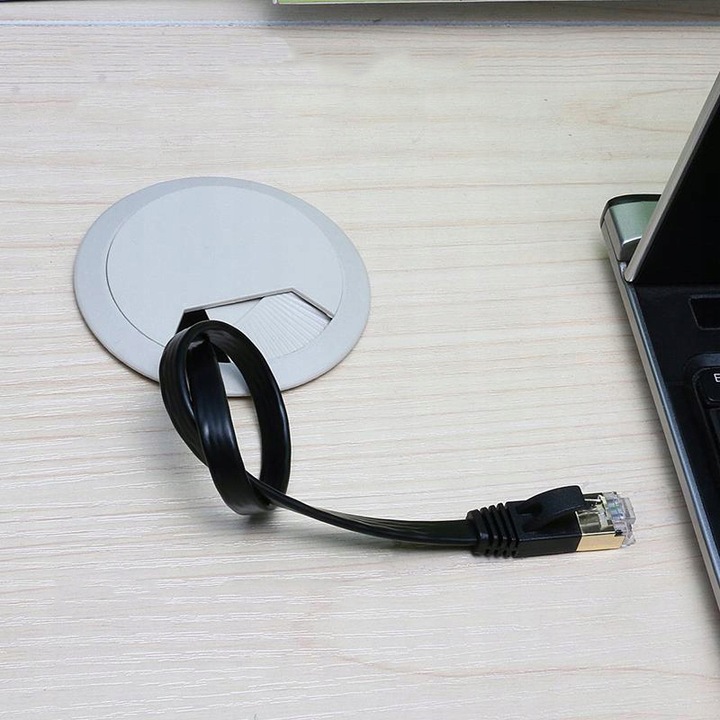 KABEL ETHERNET SIECIOWY LAN PATCHCORD SKRĘTKA INTERNET PŁASKI SFTP CAT7 15M